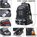 YANIMENGNU MINGMOU Traveling Backpack 40L Waterproof and Light Outdoor Hiking, Men's and Women's Camping Backpack - Image 3